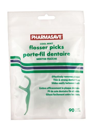 Picture of PHARMASAVE FLOSSER PICKS - COOL MINT 90S